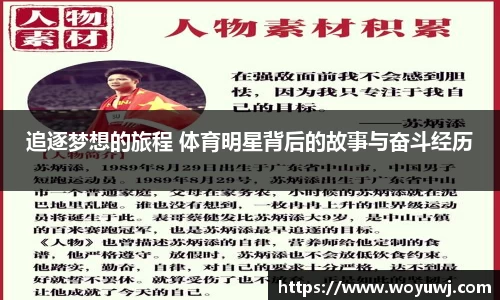 追逐梦想的旅程 体育明星背后的故事与奋斗经历