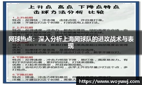 网球热点：深入分析上海网球队的进攻战术与表现