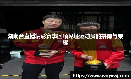 湖南台直播精彩赛事回顾见证运动员的拼搏与荣耀