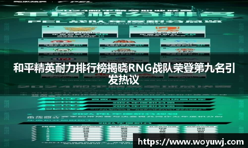和平精英耐力排行榜揭晓RNG战队荣登第九名引发热议